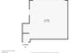 Floor plan of a detached garage, measuring 25'6