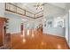 Spacious living room with hardwood floors, a fireplace, and an open layout great for entertaining at 2051 E Piedmont Rd, Marietta, GA 30062