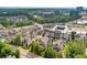 Scenic aerial view of upscale townhome community with a mix of residential and commercial areas at 6596 Aria Village Dr # 642, Atlanta, GA 30328
