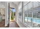 Bright entryway with hardwood floors and a view of the community pool at 6739 Encore Blvd, Atlanta, GA 30328