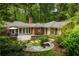 Beautiful backyard with stone patio and landscaped garden at 4183 Paran Pines Nw Dr, Atlanta, GA 30327
