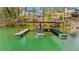 A large private boat dock, with deep water access, perfect for boating and water activities at 6313 Shoreland Cir, Buford, GA 30518