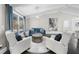 Spacious living area with stone fireplace, hardwood floors, and expansive windows at 6313 Shoreland Cir, Buford, GA 30518