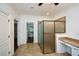 Primary bath features a large walk-in shower and tile flooring at 110 Mountain Laurel Ct, Canton, GA 30114
