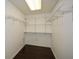 Walk-in closet featuring built-in shelving units and hardwood floors for ample storage space at 110 Mountain Laurel Ct, Canton, GA 30114