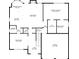 Main level floor plan with kitchen, living room, primary bedroom and garage at 708 Larkspur Nw Blvd, Acworth, GA 30102