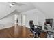 Bright office area features hardwood floors and a large desk at 708 Larkspur Nw Blvd, Acworth, GA 30102
