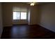 Bedroom with modern ceiling fan and wood floor at 2211 Surrey Se Ct, Marietta, GA 30067
