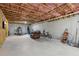 Unfinished basement offering ample storage and workspace, with exposed ceiling and concrete foundation at 3878 Amicus Dr, Buford, GA 30519
