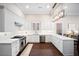 Well-lit kitchen showcasing white cabinetry, countertops, and modern stainless steel appliances at 4121 N Swann St, Covington, GA 30014