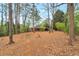 Secluded backyard surrounded by mature trees, offering privacy and a natural setting at 1334 Jennie Sw Ln, Lilburn, GA 30047