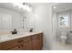 Bathroom boasts a double sink vanity with modern fixtures and ample space at 5010 Hyde Way, Cumming, GA 30040