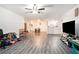 Bright living room with open layout and laminate flooring at 417 Ridge Creek Dr, Clarkston, GA 30021