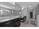 Bathroom features dual vanities with large mirrors and ample counter space at 2650 Longacre Park Way, Lawrenceville, GA 30044