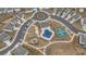 Overhead shot of community amenities: pool, playground, tennis courts, surrounded by residences at 3739 Silvery Way, Powder Springs, GA 30127