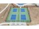 Aerial view of tennis courts and pool showing the layout of the community recreation area at 3739 Silvery Way, Powder Springs, GA 30127