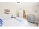 Nicely decorated bedroom with comfortable queen bed, carpet, and themed wall art at 110 Canyon Ridge Trl, Canton, GA 30114