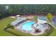 Aerial view of the community pool, playground, and basketball court offering resort-style amenities at 172 Knightwood Point, Acworth, GA 30101