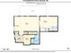 Basement floor plan featuring a Gathering room, rec room with bar, bedroom, and utility room at 172 Knightwood Point, Acworth, GA 30101