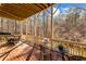 Spacious deck offers outdoor dining and seating with natural surroundings, ideal for entertaining and relaxation at 172 Knightwood Point, Acworth, GA 30101