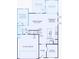 Detailed floor plan showcasing the layout of the first floor, including the kitchen and garage at 1629 Tide Mill Rd, Cumming, GA 30040
