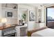Bedroom with built-ins, a desk space, and a view of the city at 75 14Th Ne St # 3830, Atlanta, GA 30309