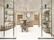 Upscale boutique interior with elegant displays of skincare and beauty products, featuring marble floors at 75 14Th Ne St # 3830, Atlanta, GA 30309