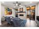 Cozy living room featuring comfortable seating, a modern fireplace, and natural light at 103 Birch St, Decatur, GA 30030