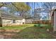 A spacious backyard with green grass, sitting area, and a fence, perfect for outdoor activities and relaxation at 1277 Mcpherson Se Ave, Atlanta, GA 30316