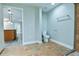Bathroom featuring a tiled walk-in shower and vanity at 912 Fire Thorn Dr, Hampton, GA 30228