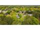Aerial view of the neighborhood surrounded by lush greenery and mature trees at 3951 Covered Bridge Sw Rd, Smyrna, GA 30082