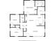 Detailed floor plan showcasing the layout of the bedrooms, kitchen, dining area, living room, and bathrooms at 863 Birch St, Forest Park, GA 30297