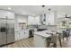 Modern kitchen with stainless steel appliances, bright cabinets, and a functional island with bar seating at 863 Birch St, Forest Park, GA 30297