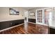 Eat-in kitchen features hardwood floors and doors to the exterior at 100 Cowan Trl, Stockbridge, GA 30281