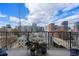 Balcony view of city skyline with potted plants and seating at 923 Peachtree Ne St # 930, Atlanta, GA 30309