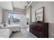 Bedroom features city views, two beds, and a dresser at 923 Peachtree Ne St # 930, Atlanta, GA 30309