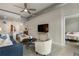 Comfortable living room open to the modern kitchen at 923 Peachtree Ne St # 930, Atlanta, GA 30309