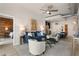 Comfortable living room open to the modern kitchen at 923 Peachtree Ne St # 930, Atlanta, GA 30309