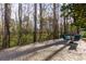 Secluded patio area with a bistro set, perfect for outdoor relaxation and enjoying the serene wooded view at 633 N Fairfield Dr, Peachtree City, GA 30269