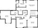 Second floor layout of the home with four bedrooms, baths, walk in closet and laundry room at 313 Sable Trace Pass, Acworth, GA 30102