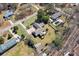 Residential area featuring ranch style home with mature trees, in-ground pool, and paved driveway at 115 Heritage Cir, Mcdonough, GA 30253