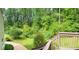 Private backyard with lush greenery and a wooded view offers a serene escape at 3550 Gravitt Rd, Cumming, GA 30040