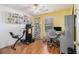 Office space featuring a full wall of storage and ample desk space, perfect for a home office setup at 5936 Old Wellborn Trce, Lithonia, GA 30058