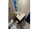 Bathroom with a vanity, mirror, and toilet offering functionality and style at 398 Kyles Cir, Hiram, GA 30141
