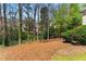 Wooded backyard with mature trees and landscaping on a sloped lot at 4441 Langdon Se Walk, Smyrna, GA 30080