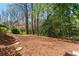 Backyard featuring natural landscaping with scattered trees and stone walkways at 4441 Langdon Se Walk, Smyrna, GA 30080
