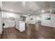 Finished basement with kitchen, island, and stainless steel appliances at 4441 Langdon Se Walk, Smyrna, GA 30080