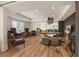 Basement with luxury vinyl plank flooring, featuring a filming setup and a cozy seating area at 1025 Abingdon Ln, Johns Creek, GA 30022
