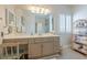 Bright bathroom with vanity, elegant fixtures, and ample storage space at 2300 Habersham Marina Rd # 201, Cumming, GA 30041