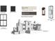 Exterior sketch with color samples for roof, siding and window trim selections at 295 Pebble Trl, Alpharetta, GA 30009
